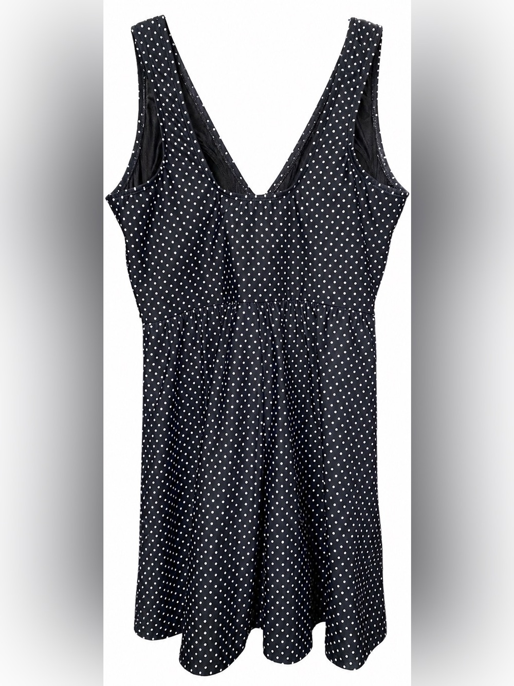Miraclesuit Swim Dress Black & White Polka Dot Twist-Front 14 - Picture 2 of 10